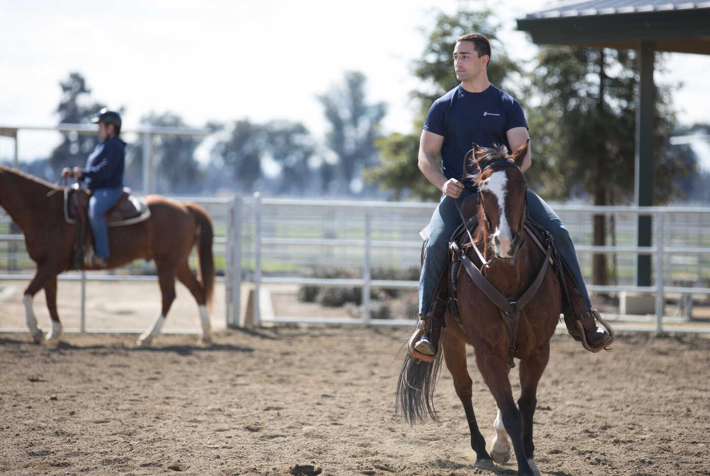 Student with horse