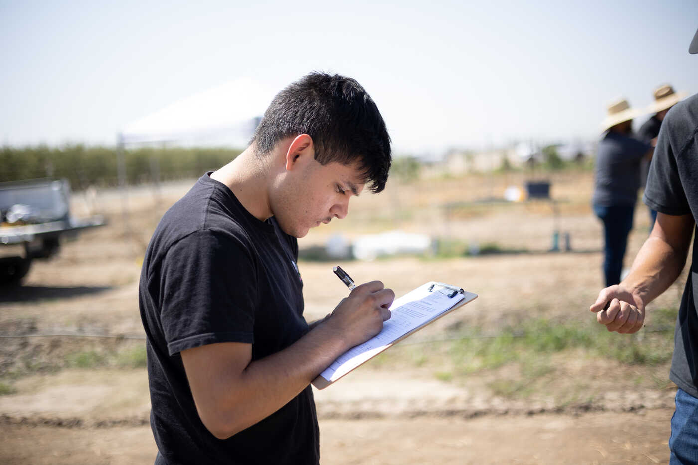 Student with clipboard